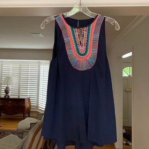 Anthropologie Ranna Gill Embroidered Blouse